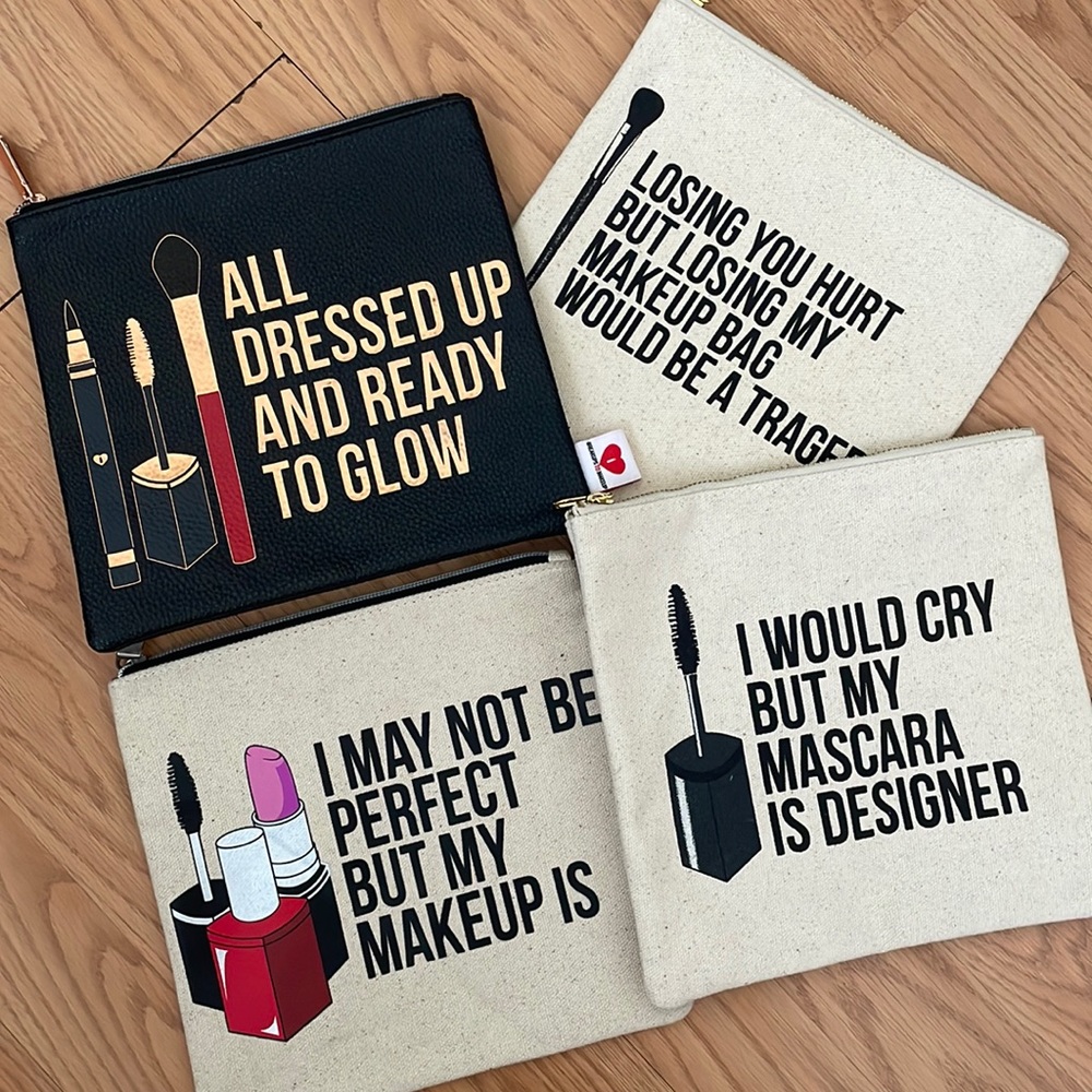 Zipper make up bag bundle